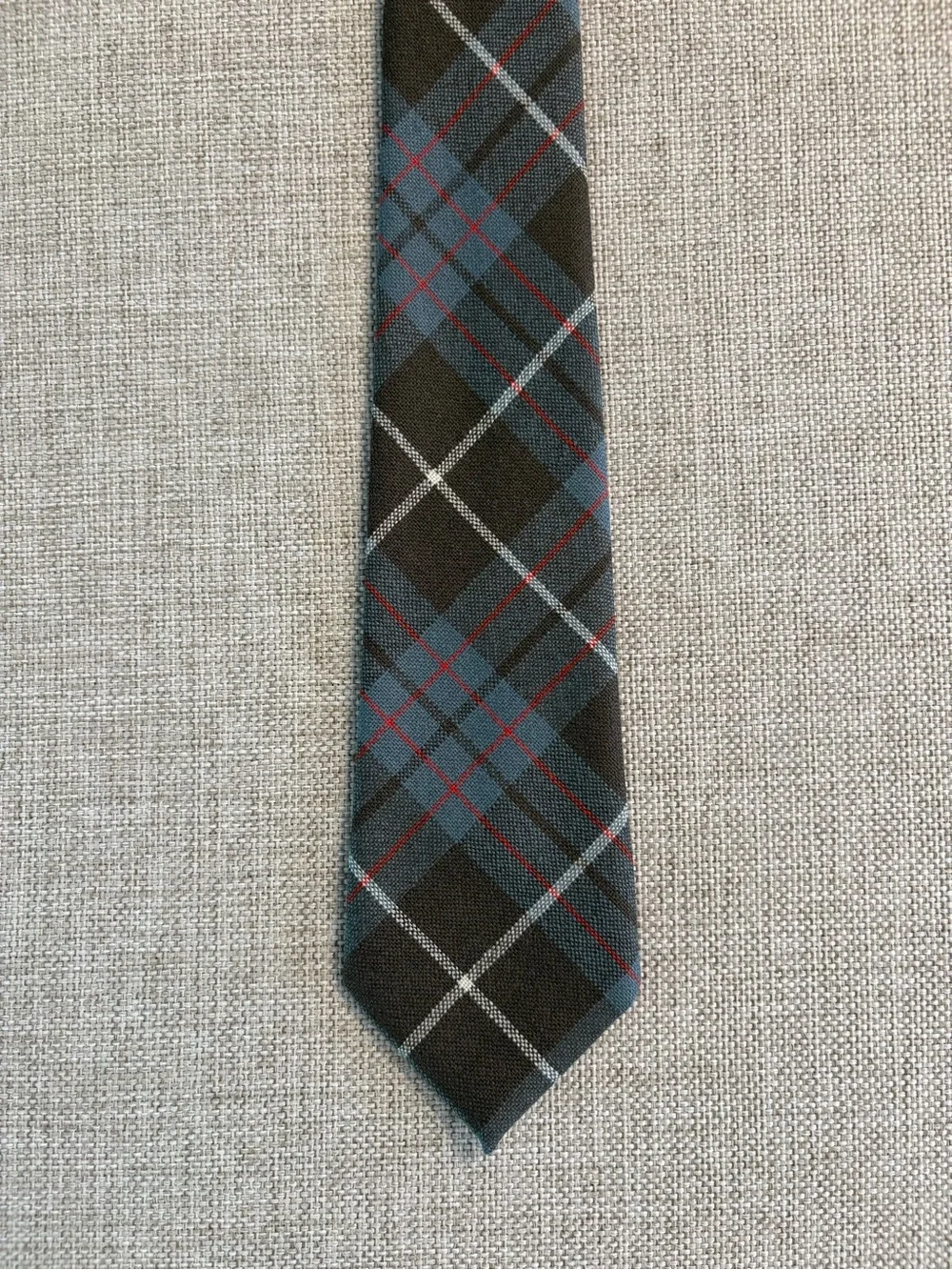 Vintage Scotland House Wool Tartan Tie Made Scotland Ingles Buchan 3”